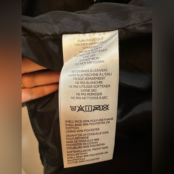 Anthropology Saige Faux Leather BLACK Moto Jacket Size Small - Picture 6 of 12